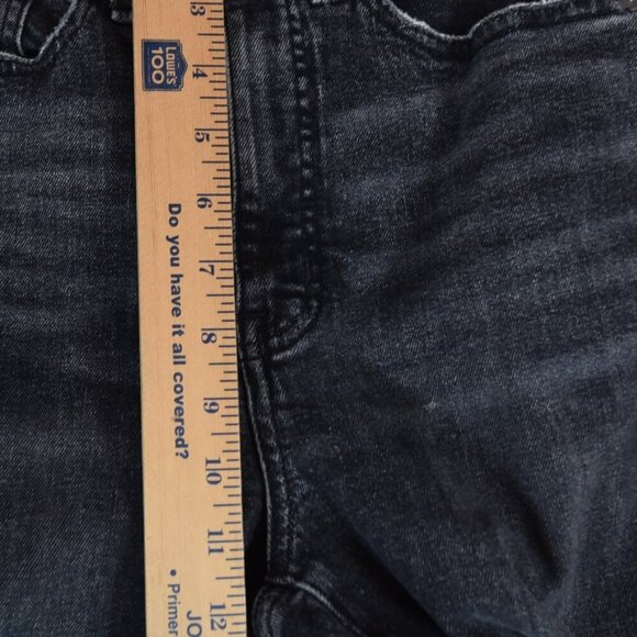 Madewell Black Mom Jeans Size 25 Distressed Knee High Rise Tapered 90s - Picture 5 of 9